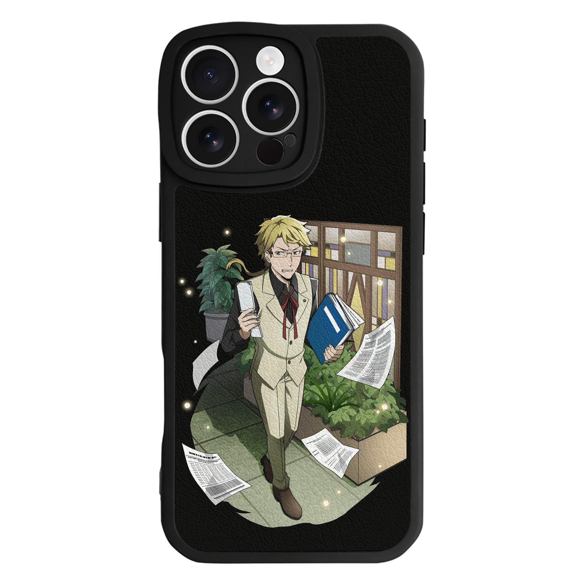 （画像用） 文豪ストレイドッグス Bungo Stray Dogs 【iPhone 16シリーズ対応】シリコンスマホケース（レザー調） 材質：シリコン